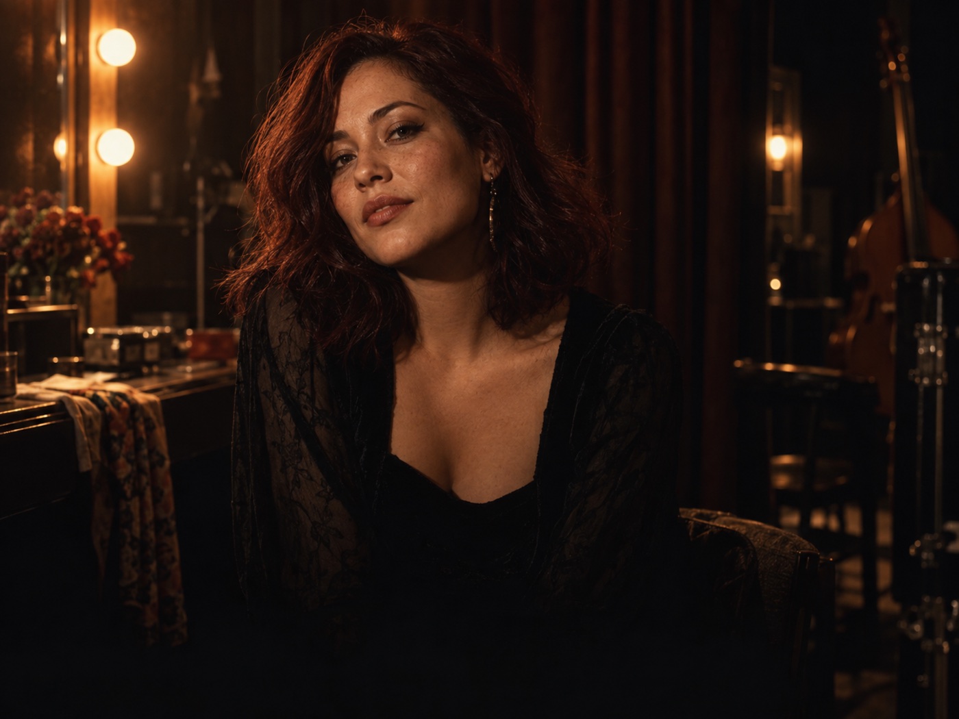 AI-generated artwork of the fictional soul vocalist Kat Halloway